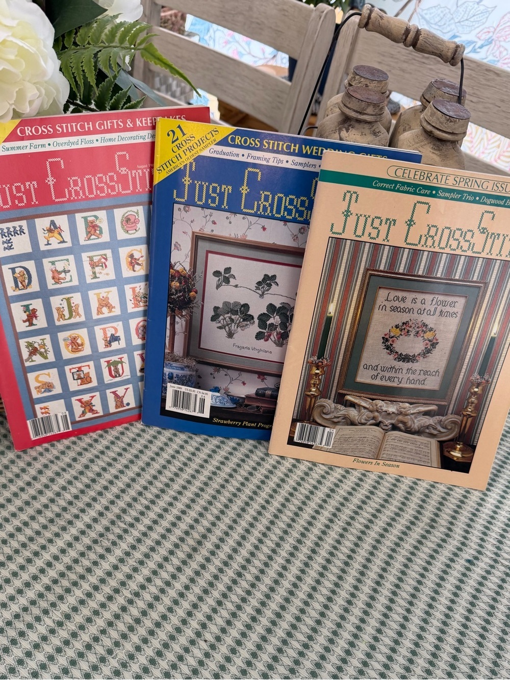 Vintage 80/90s Cross Stitch Magazines lot of 3 NEW CrossStitch Magazine Cottage